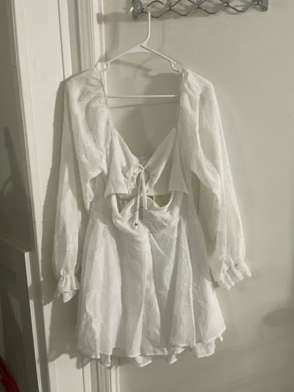 White fit & flare dress